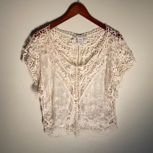 Lace blouse cream
